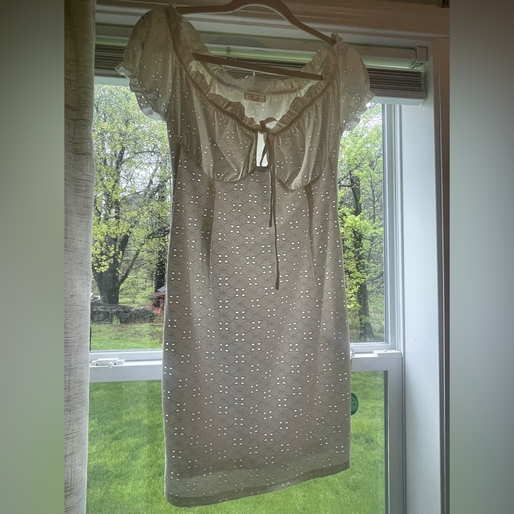 Large white cottagecore dress